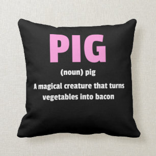 Bestes Unglaublich witzig Schwein und Bacon Defini Kissen