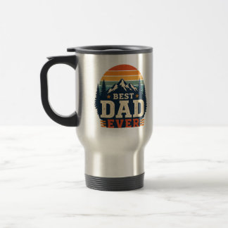 Bestes-Vater-aller-Zeiten-Retro-Berg-Sonnenunterga Reisebecher