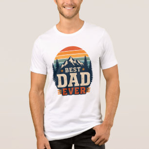 Bestes-Vater-aller-Zeiten Retro-Berg-T-Shirt Vin Tri-Blend Shirt