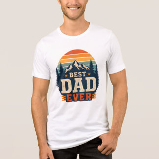 Bestes-Vater-aller-Zeiten Retro-Berg-T-Shirt | Vin Tri-Blend Shirt