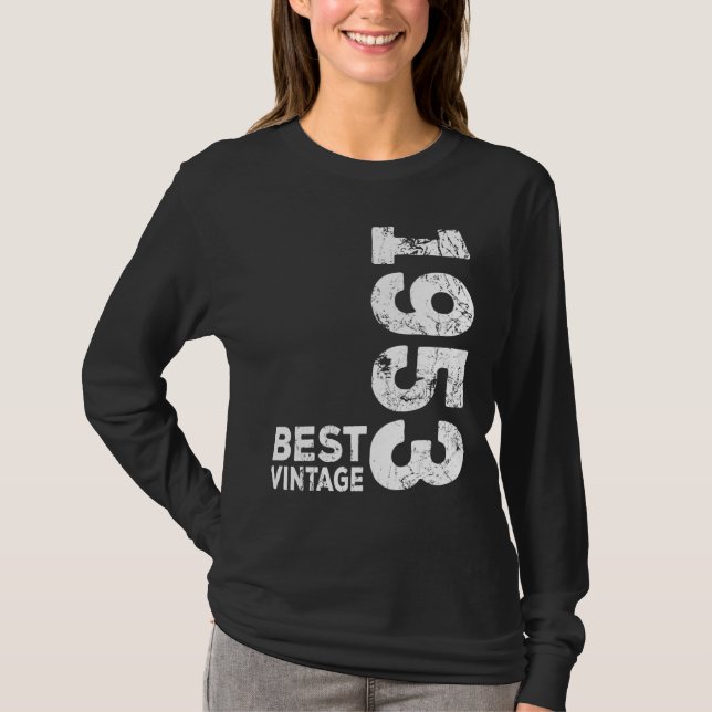 Bestes Vintag 1953 Geburtstag T-Shirt (Vorderseite)