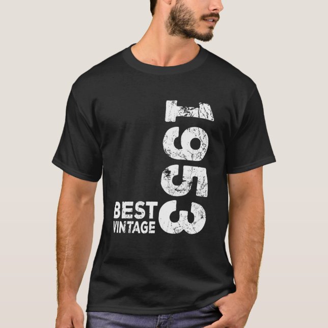 Bestes Vintag 1953 Geburtstag T-Shirt (Vorderseite)