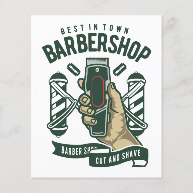 Bestes Vintages Barbershop-Logo Flyer (Vorne)