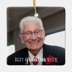 Bestes Weihnachten des Großvater-überhaupt Keramikornament