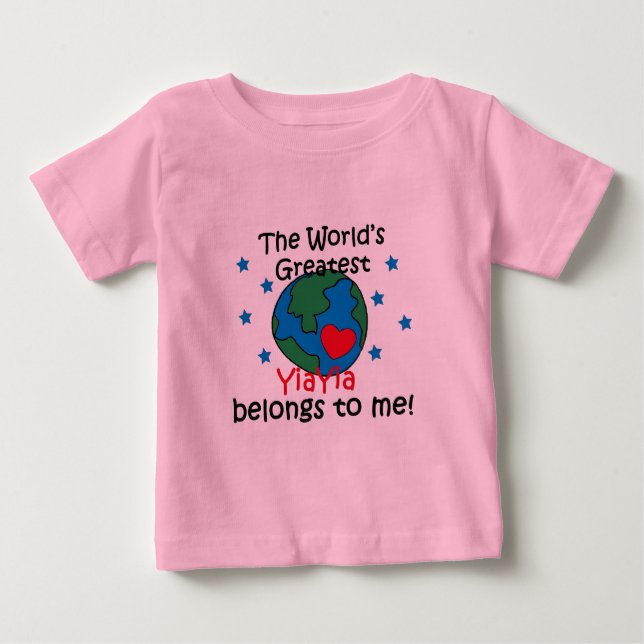 Bestes YiaYia gehört mir Baby T-shirt (Vorderseite)