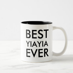 Bestes yiayia überhaupt   Valentinstag-Geschenk Zweifarbige Tasse