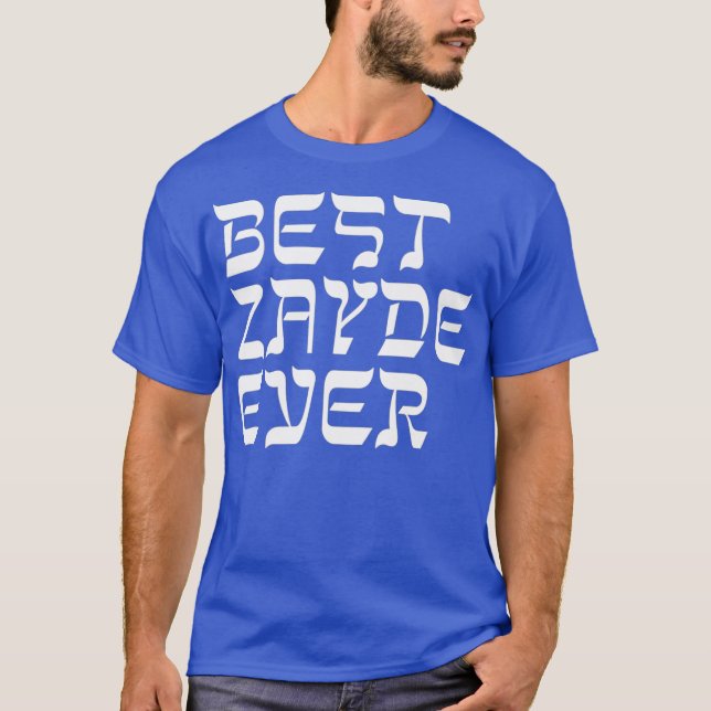 Bestes Zayde je Hebrew Yiddish Grandpa-Geschenk T-Shirt (Vorderseite)