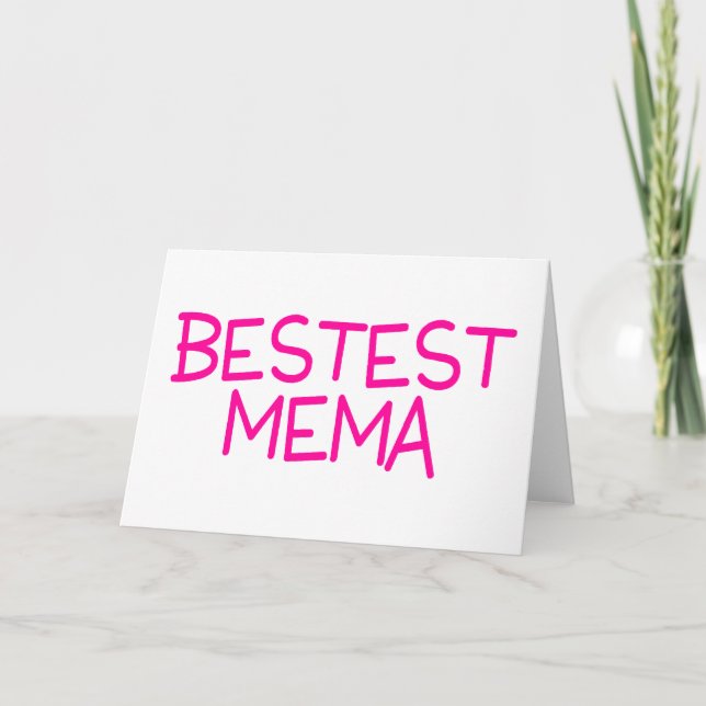 Bestest Mema Karte (Vorderseite)