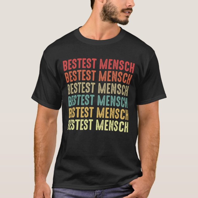 Besteste Mensch Trauzeuge Geschenkfarben Retro T-Shirt (Vorderseite)