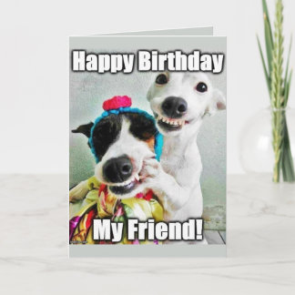 Bestfriend Funny Cute Dog Birthday Card Karte