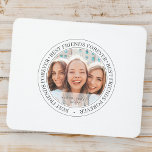 Bestfriends Forever BESTE FREUNDIN Einfaches moder Mousepad<br><div class="desc">Dieses einfache und klassische Design besteht aus Serifentypografie und fügt ein benutzerdefiniertes Foto hinzu. "Die besten Freunde für immer" umkreist das Foto Ihrer Freunde</div>