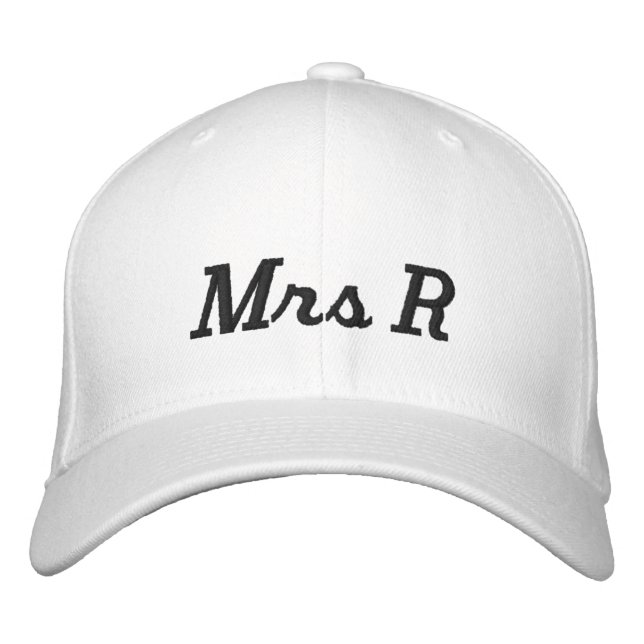 bestickt Frau Initial Bachelorette Baseball Hat Bestickte Baseballkappe (Vorderseite)