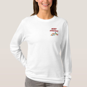 bestickt MERRY CHRISTMAS Ladys Shirt