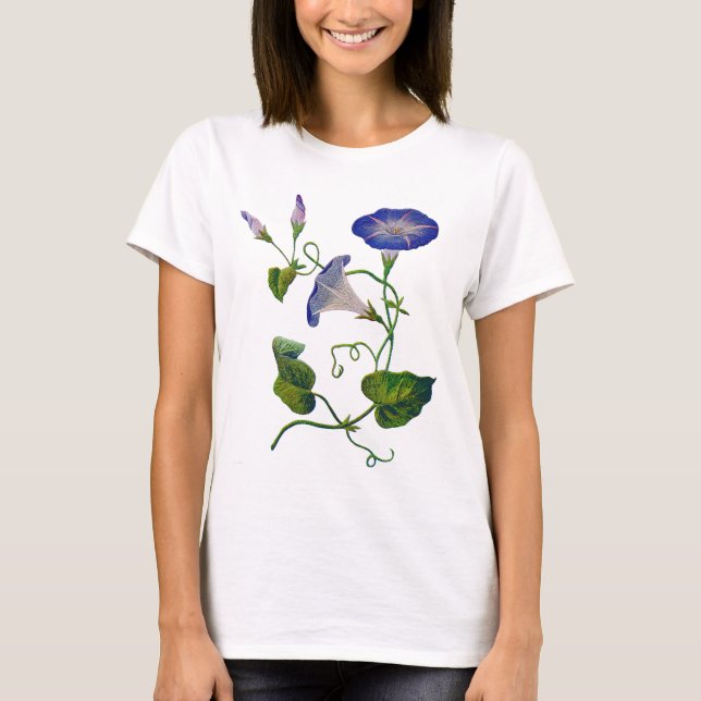 bestickte Blue Morning Glühbirnen T-Shirt (Vorderseite)