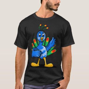 bestickte Blume und Blätter T-Shirt
