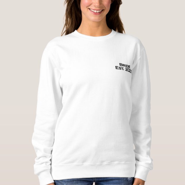 bestickte Bride 2022 Sweater Besticktes Sweatshirt (Vorderseite)