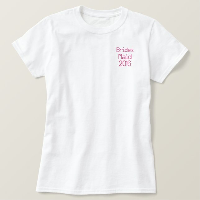 bestickte Bridesmaid Dated Wedding Polo (Design vorne)