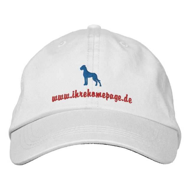Bestickte Doggen Mütze Baseballkappe (Vorderseite)