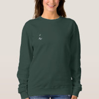 bestickte Frauen schwitzen Shirt grün Öko