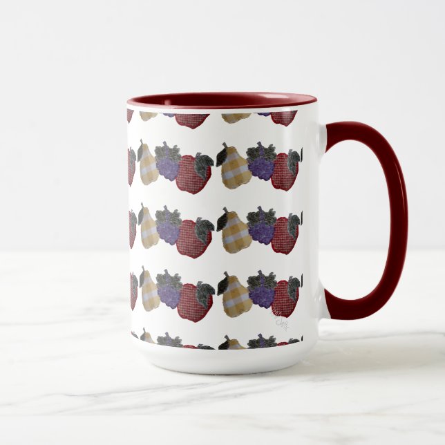 Bestickte Früchte (Cranberry) Tasse (Rechts)