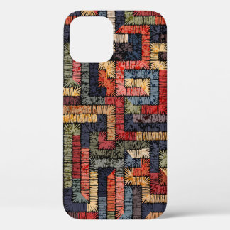 bestickte geometrische, ethnische Textur Case-Mate iPhone Hülle
