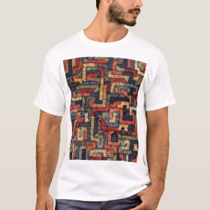bestickte geometrische, ethnische Textur T-Shirt