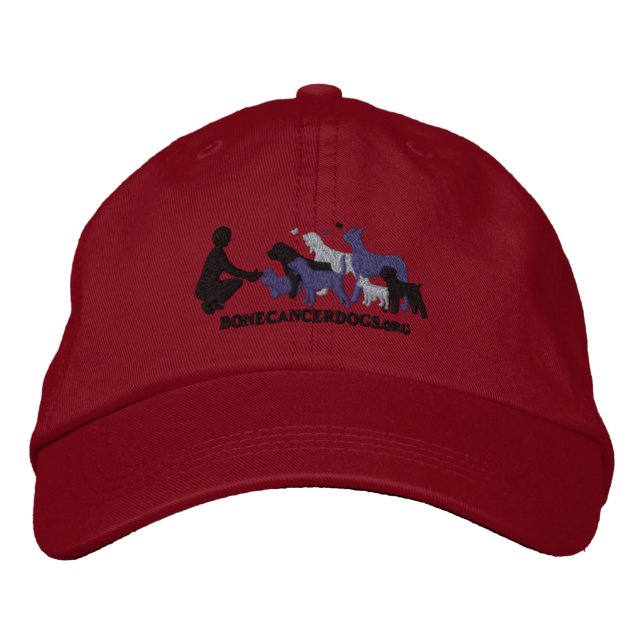 bestickte graue Logo-Cap Kappe (Vorderseite)