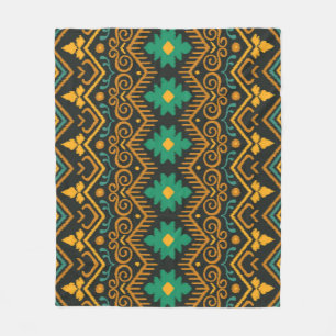 bestickte Ikat-Fabric Ethnic Design Fleecedecke