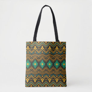 bestickte Ikat-Fabric Ethnic Design Tasche
