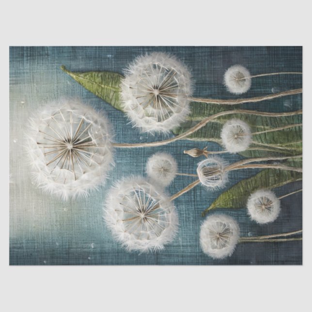 bestickte Lüster auf Denim, Puffy & Magical Seidenpapier (Vorderseite)