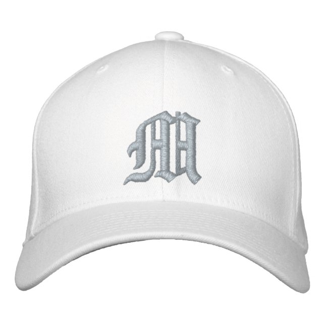 bestickte moderne, elegante Monogram-Baseballkappe Baseballkappe (Vorderseite)