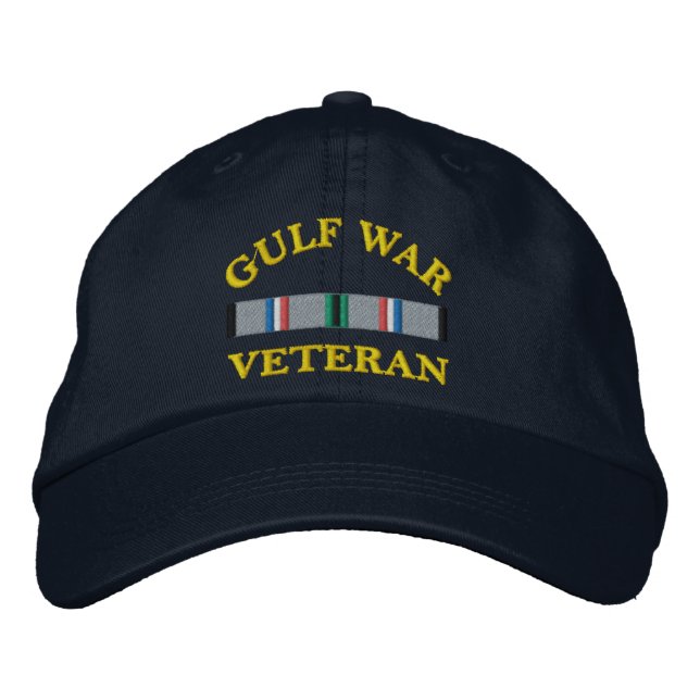 Bestickte Mütze Golfkrieg Veteran Baseballkappe (Vorderseite)