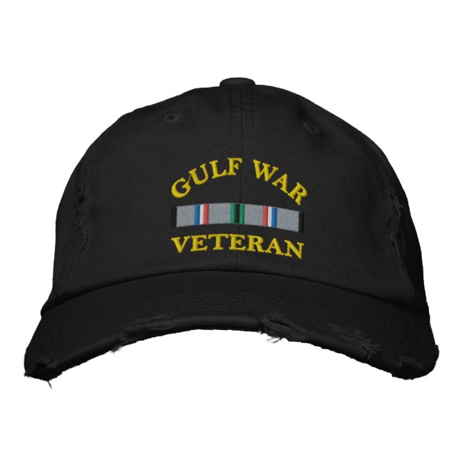 Bestickte Mütze Golfkrieg Veteran Baseballkappe (Vorderseite)