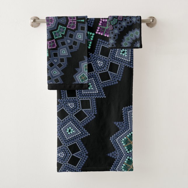 Bestickte Perlen Badhandtuch Set (Insitu)