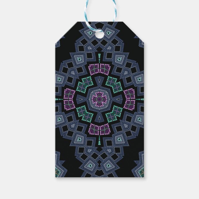 Bestickte Perlen Geschenkanhänger (Vorderseite)