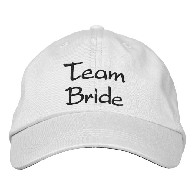 bestickte Team Bride Wedding Cap Baseballkappe (Vorderseite)