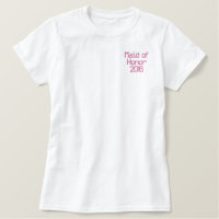 bestickte Trauzeugin Dated Wedding Polo