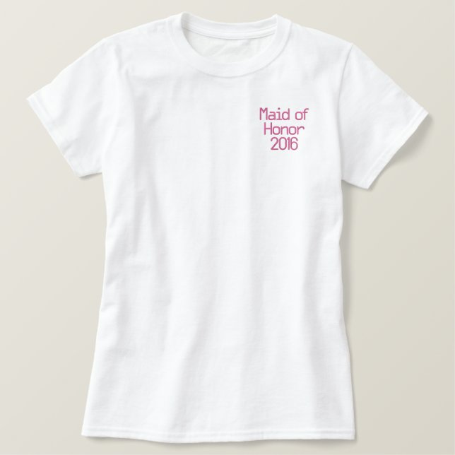 bestickte Trauzeugin Dated Wedding Polo (Design vorne)