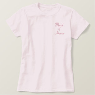 bestickte Trauzeugin Hochzeitskleid Besticktes T-Shirt