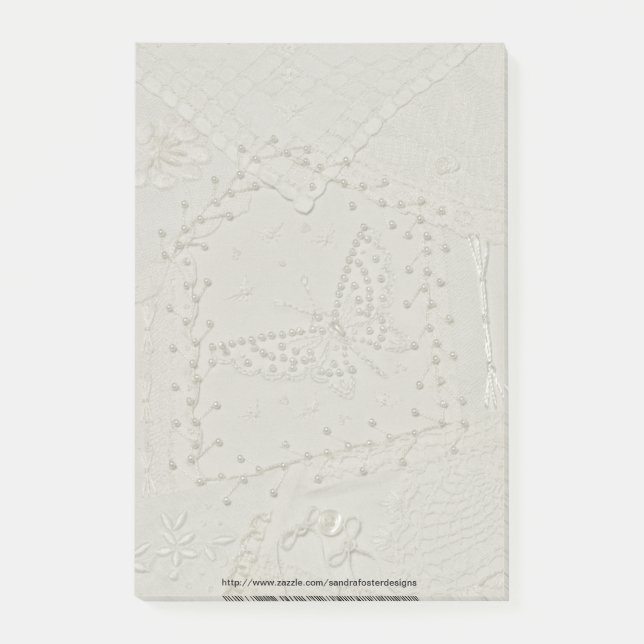 bestickter, bestickter Quilt Post-it-Note-Pad Post-it Klebezettel (Vorderseite)