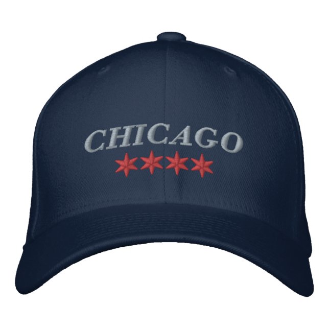 bestickter Hat Chicago Bestickte Baseballkappe (Vorderseite)