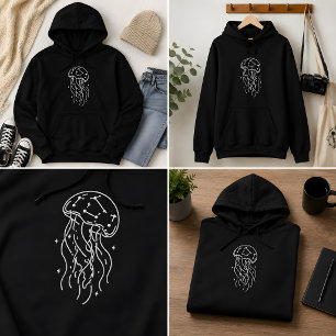 Bestickter Himmelsqualle Hoodie