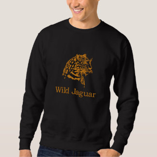 bestickter Jaguar mit benutzerdefiniertem Text Besticktes Sweatshirt