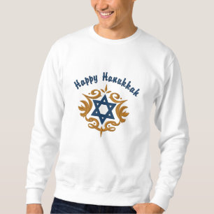 bestickter Star von David Hanukkah Sweatshirt