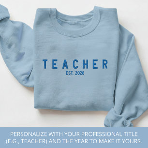 Bestickter Sweatshirt nach Maß für Lehrer Arzt