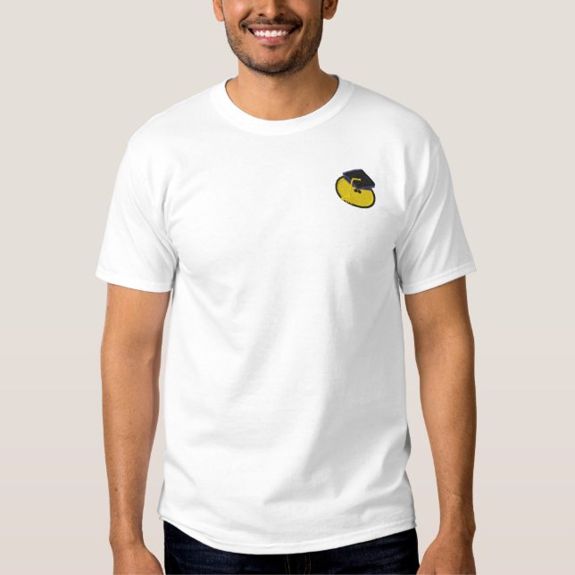 Besticktes Abschluss Icon Tshirt - Passen Sie es a (Vorderseite)