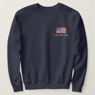 Besticktes amerikanisches Flaggenkleid Sweatshirt