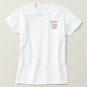 Besticktes Brautjungfer-datiertes Hochzeitspolo T-Shirt