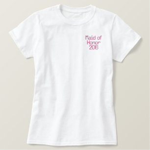 Besticktes Brautjungfer-datiertes Hochzeitspolo T-Shirt