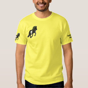 besticktes, leicht gehärtetes Isländisch Besticktes T-Shirt